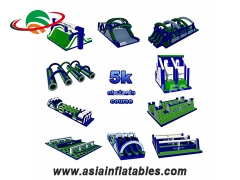Leading Outdoor Inflatable 5K meters adult obstacles giant inflatable obstacle course Supplier
