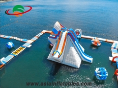 Look better Inflatable giant round slide aqua park giant slide air tight