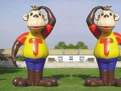 Nowy przyjazd Gigantyczna nadmuchiwana małpa do reklamy zewnętrznej