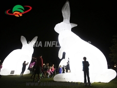 kolorowy królik nadmuchiwane sztuki na festiwalu