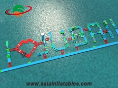 Floating Letter Model Water Park Inflatable Aqua Obstacle Course Wholesale
