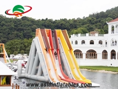 Durable customize 2 lanes Challange inflatable water slide adult or kids