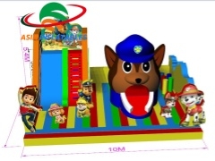 Hot Sale PAW Patrol Theme Playzone For All PAW Patro Fans, Inflatable Car Showcase With Wholesale Price