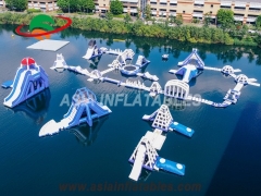 New Styles Adults Sport Aqua Water Fun Park Game, Inflatable Floating Aqua Park for Lake